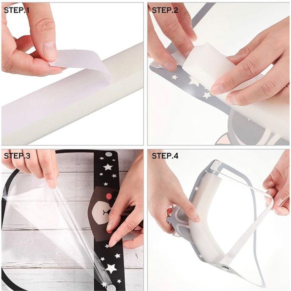 ✨5 For $15✨ Face Covering Clear Visor Elastic Band Reusable Face Shield 6 Pieces - Picture 3 of 9